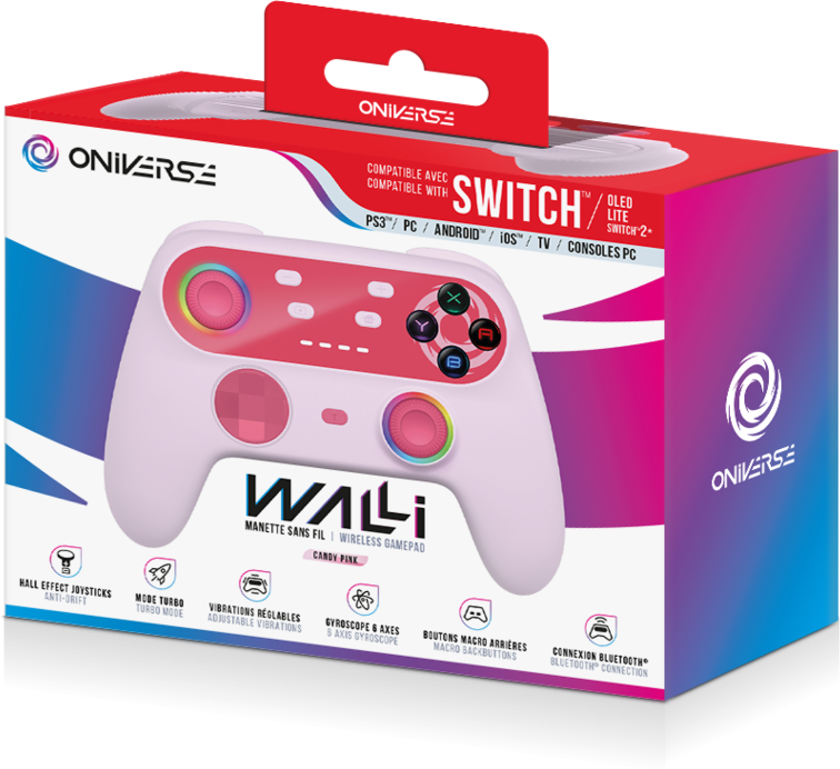 Oniverse Nintendo Switch 2 Langaton Ohjain Walli - Candy Pink