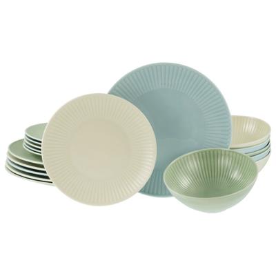 CreaTable Valencia Pastell Tellerset 18-tlg Porzellan