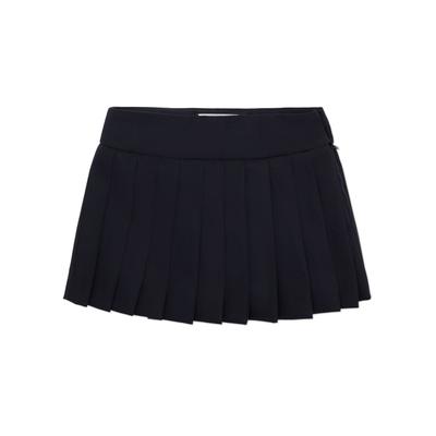 Minirock PHILIPP PLEIN "Minirock", Damen, Gr. 10, schwarz (24, navy), Obermaterial: 45% Wolle, 55% Polyester. Futter: 100% Viskose, Röcke Minirock