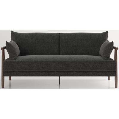 Schlafsofa PLAYBOY "Sylvie", grau (anthrazit), B:201cm H:88cm T:85cm, Sofas, Schlafsofa, Schlafsofa