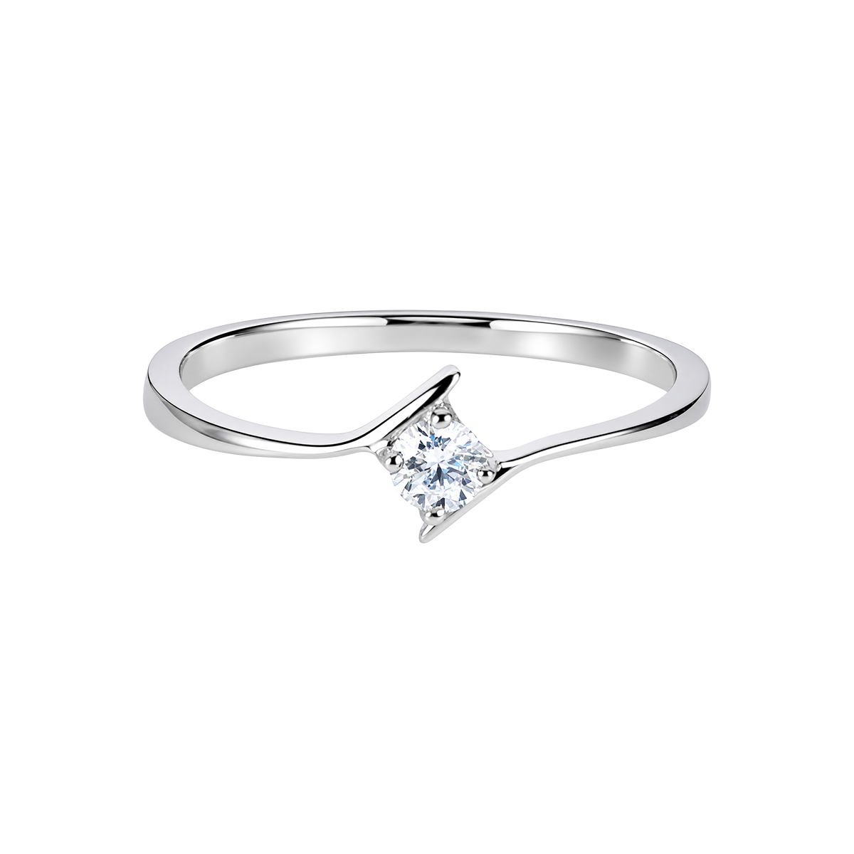 Jacques Lemans Ring Solitär Sterlingsilber mit Zirkonia