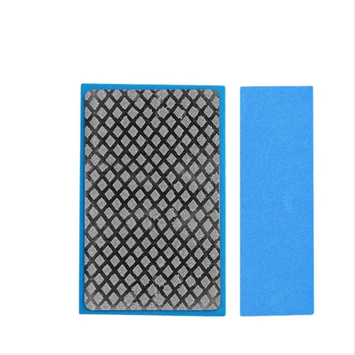 INF 4er-Pack 200 Grit Diamant-Handpads mit Schwammrücken für Fliesenkanten-Reparatur und Polieren, Blau/Dunkelblau, Komfortgriff