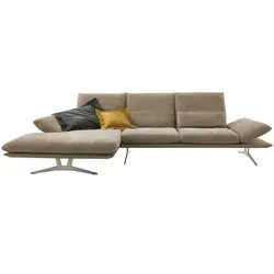 KOINOR Ecksofa aus Flachgewebe Francis ¦ beige ¦ Maße (cm): B: 314 H: 93 T: 159.0