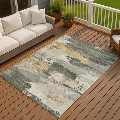 Addison Rugs Machine Washable Indoor/ Outdoor Modern Layers Chantille Rug