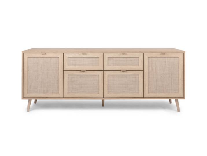 Finori Bali 51B Sideboard Holzwerkstoff Sonoma Eiche/Rafia