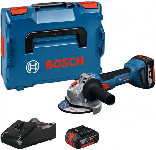 Bosch GWS 18V-8 PROFESSIONAL Meuleuse angulaire sans fil, 2x 4,0 Ah, L-BOXX 136 06019N9002