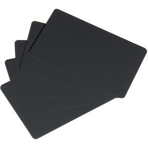 Evolis Plastikkarten PVC, blanko, schwarz matt, CR80 Format, 86 x 54 x 076mm, 500 Stück