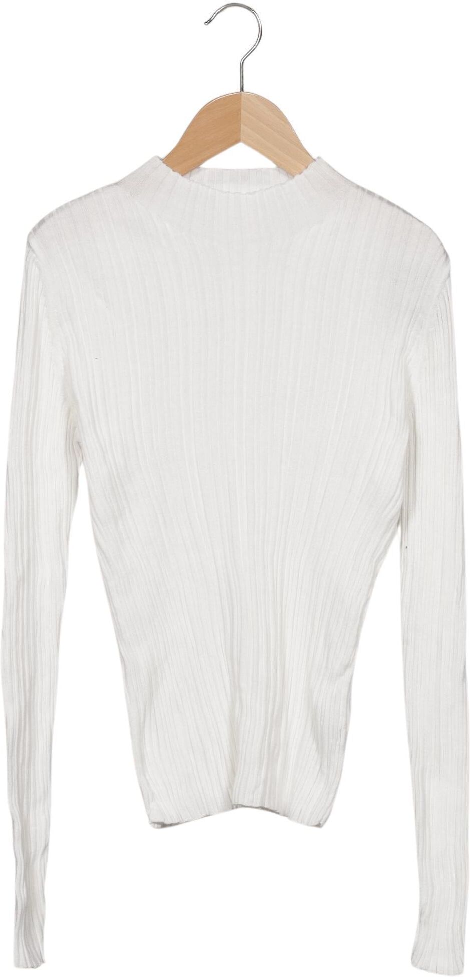 Lanius Damen Pullover, Weiß, Gr. S, Baumwolle - Second Hand