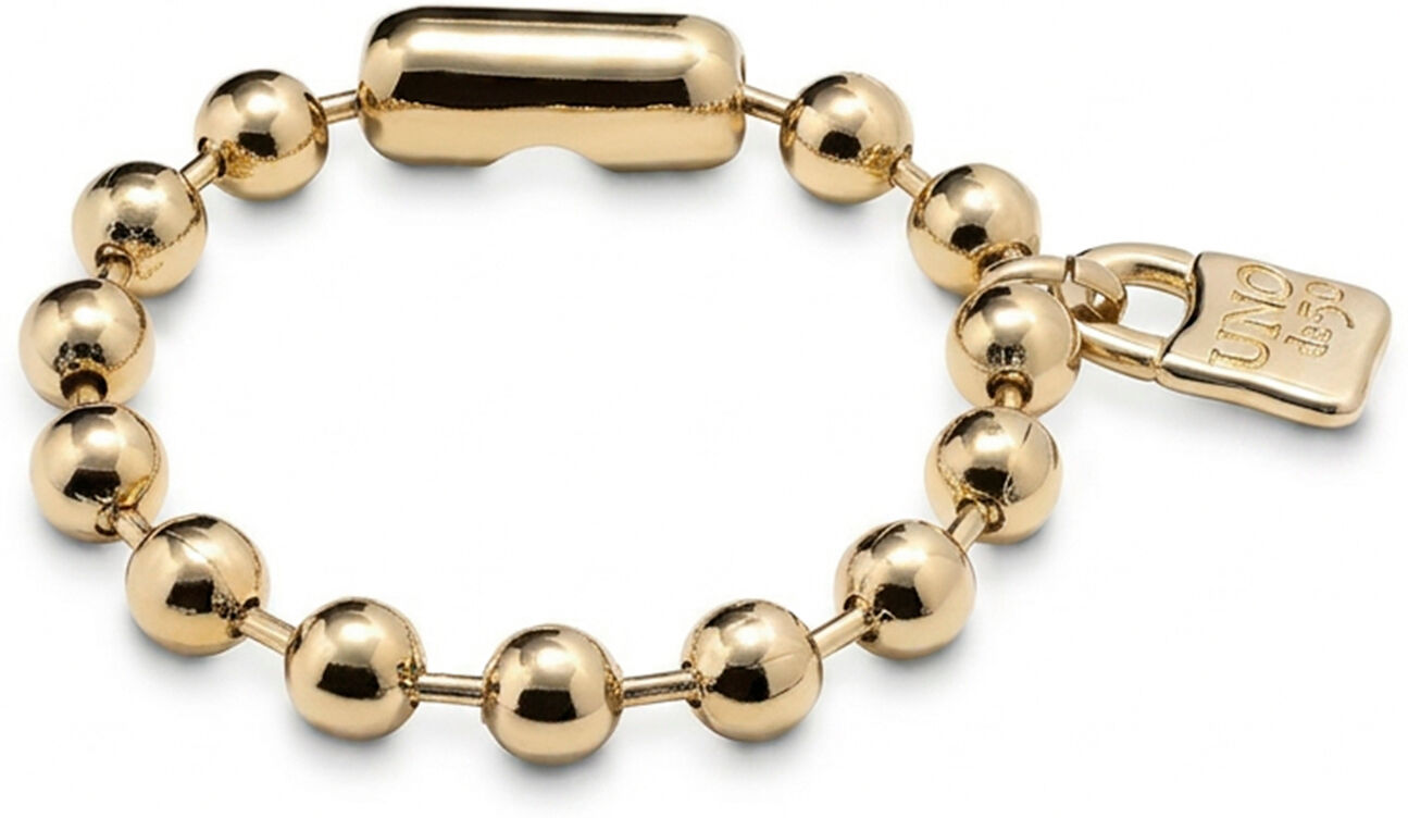UNOde50 Pulsera de bolas bañada en oro de 18k Dorado M
