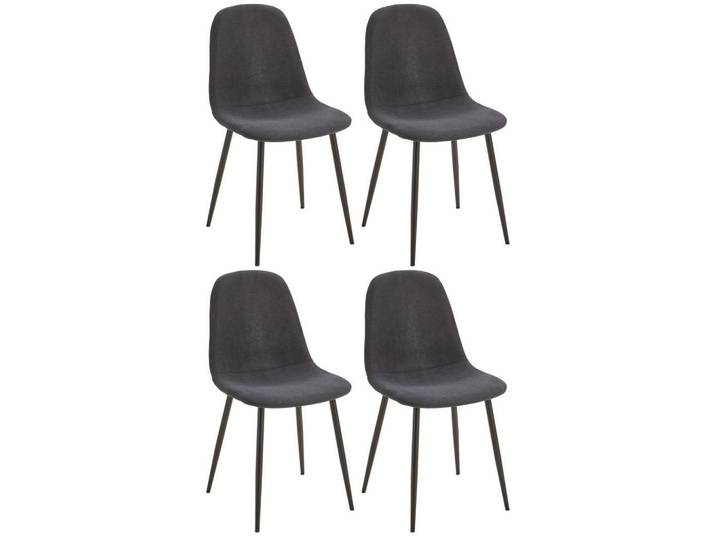 4er Stuhl-Set Lola Bezug: Mikrofaser Schwarz 4er-Set