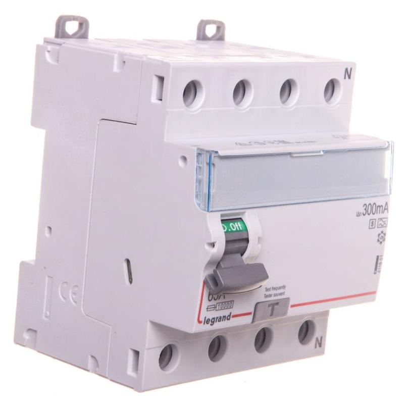 Legrand Residual current circuit breaker 4P 63A 0.3A type A-S P304 DX3 411801 (411801)
