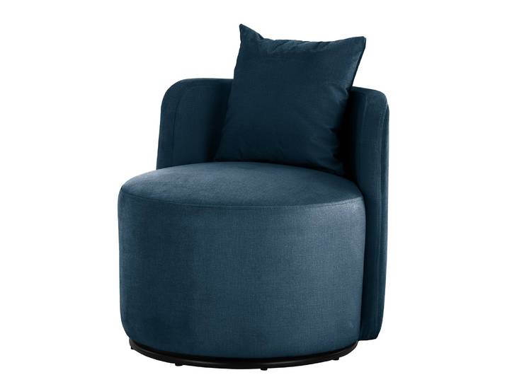 Fauteuil Pasao Bleu/Bleu marine Microfibre Faria 73 x 67 x 75cm