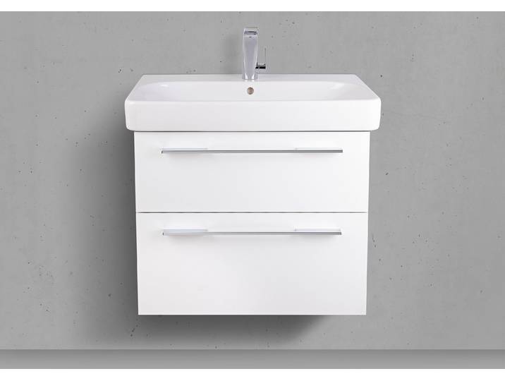 Geberit Smyle Square Waschtisch 75 cm mit Unterschrank, Badmöbel Shape