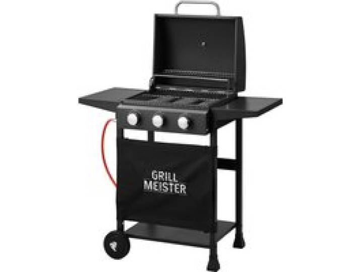 GRILLMEISTER Barbecue à gaz 3 brûleurs, 48 x 39 cm, 9 kW
