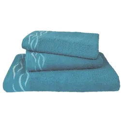 dyckhoff 2er-Pack Frottier-Handtücher »Wave« 50 x 100 cm türkis, 50 cm