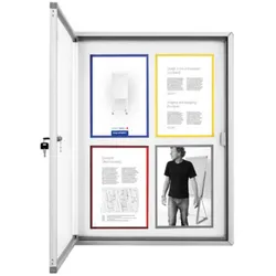 magnetoplan Schaukasten CC Außenbereich mit Sicherheitsglas, magnetisch 12x A4