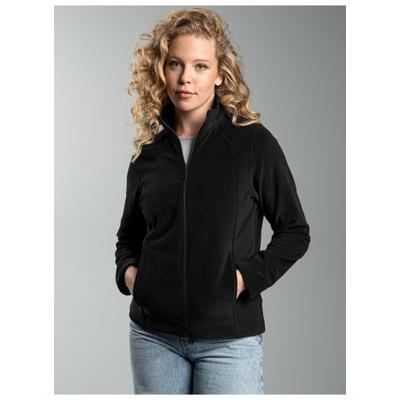 Fleecejacke TRIGEMA "TRIGEMA Taillierte Fleecejacke", Damen, Gr. S, schwarz, Fleece, 100% Polyester, lang, Jacken Fleecejacke