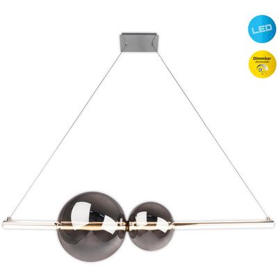 NÄVE LED Pendelleuchte "NOVA", grau (chrom, smoky), H: 150cm, 1 Stk., Leuchten, Dimmbar, LED Pendelleuchte