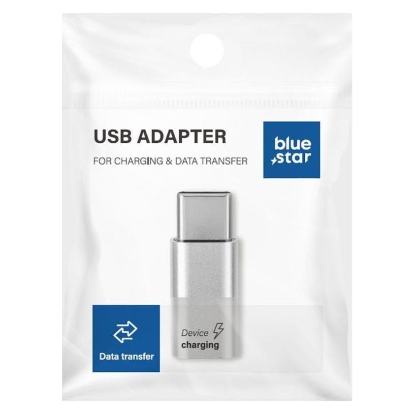 Blue Star Premier Converter Blue Star Adapter Micro USB to Type C Blue Star - white (Micro USB, USB-C) (ADA-BSTAR-M2C-SL)