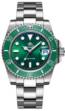 Fashion Sheath Addiesdive Men Stainless Steel Quartz Watch green Steel
