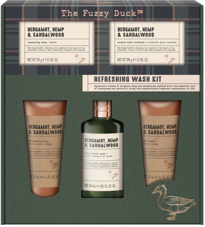 Baylis & Harding The Fuzzy Duck Bergamot, Hemp & Sandalwood gift set M