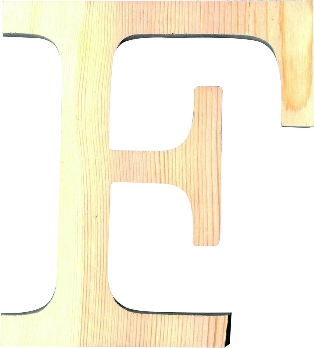 Houten Letter F - Sierlijke Decoratie voor Knutselen en de Kinderkamer