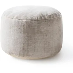 benuta Pure - Pouf Nova Hellgrau 55x55x30 cm