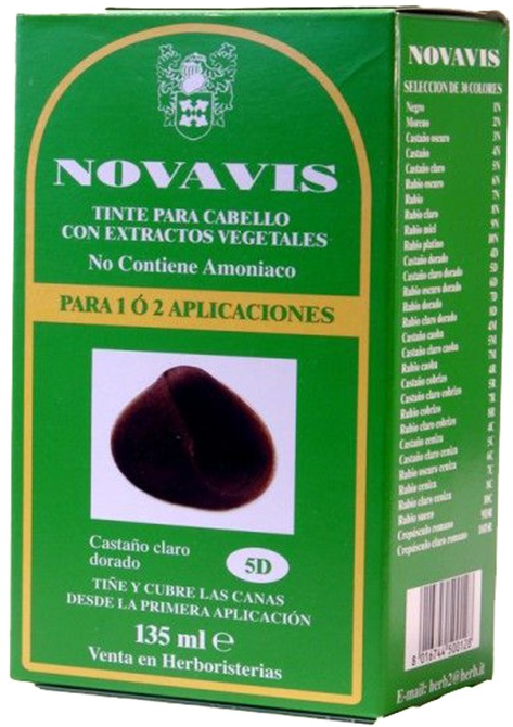 Novavis Dye with Plant Extracts 135 ml 5D Light Brown Gold