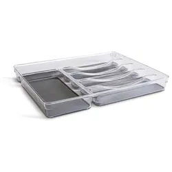 Besteckkasten 32 x 39,7 cm Kunststoff Transparent Klar