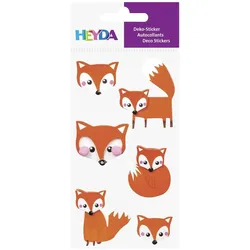 6x Heyda, Sticker, Sticker-Mix Fuchs 1 Blatt (1 Sticker)