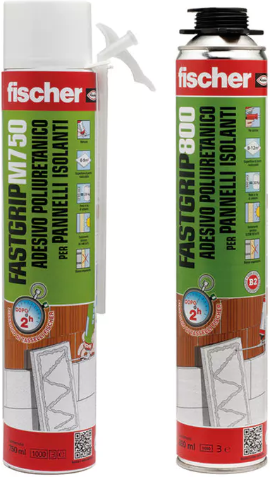 Schiuma adesiva poliuretanica per pannelli isolanti Fischer – Fastgrip
