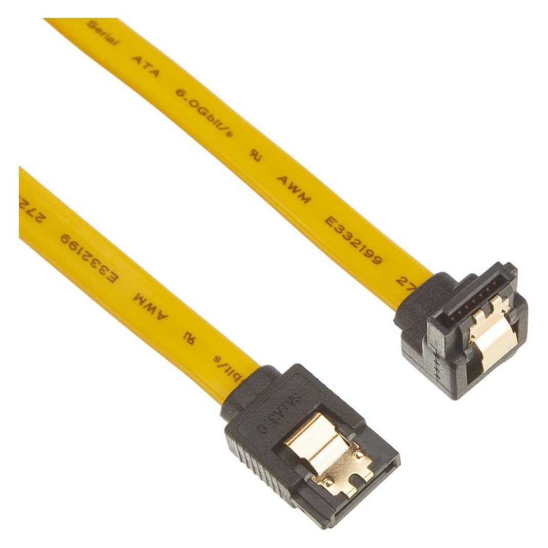 Delock SATA-3 Kabel: 70cm, Metall Clip,gelb (70 cm, SATA III) (82814)