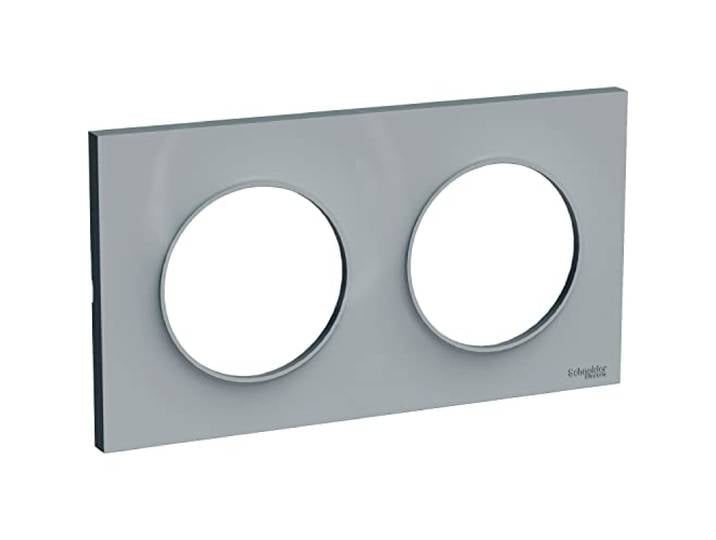 Schneider Electric - Odace Styl plaque Gris 2 postes horizontaux ou verticaux entraxe 71mm - S520704A1