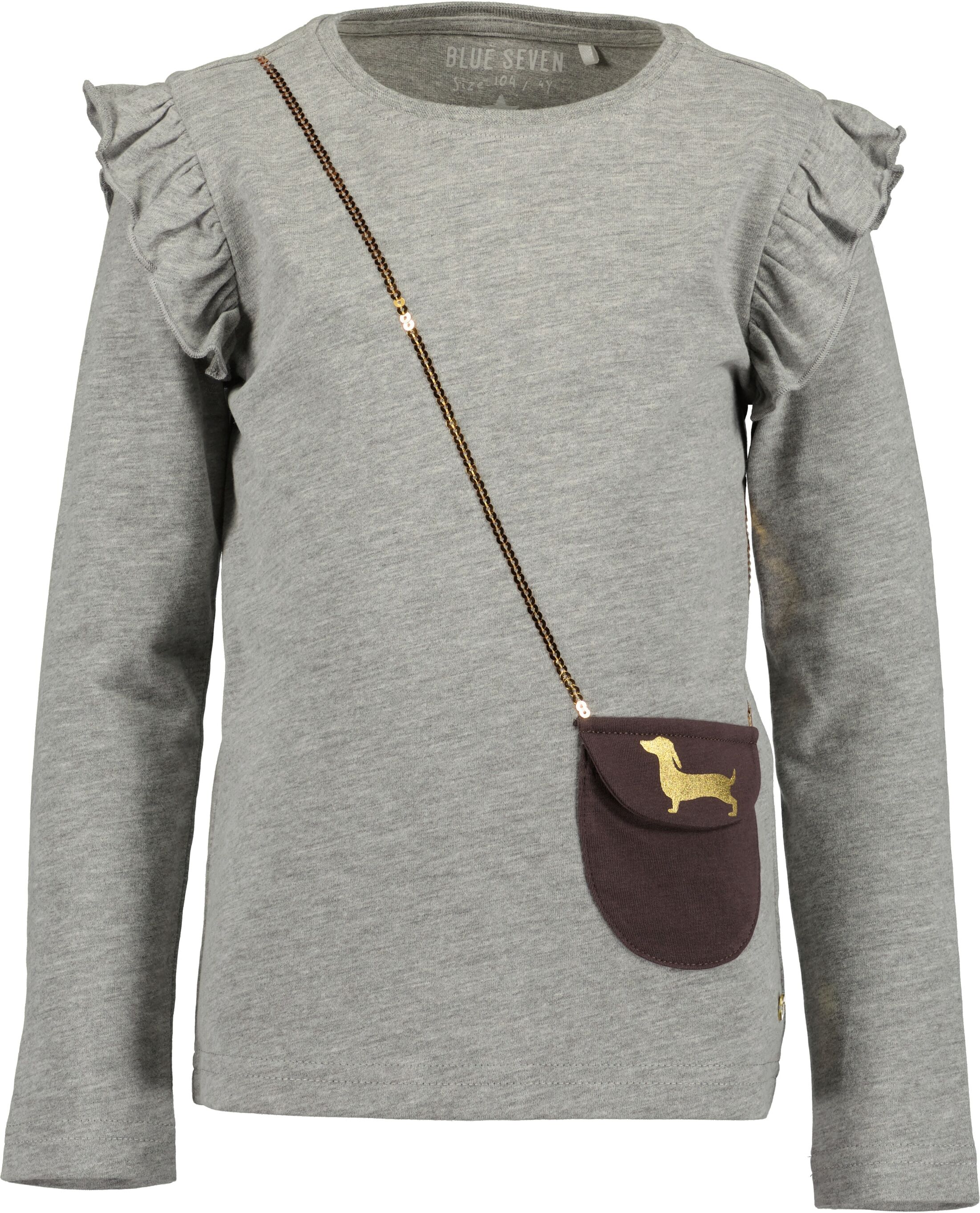 Langarmshirt BLUE SEVEN "2er Pack Langarmshirts", Mädchen, Gr. 110, beige (m001, multipack 1), 100% Baumwolle, normal, Rundhals, Shirts Langarmshirt