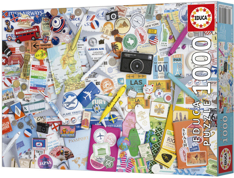EDUCA BORRAS Puzzle 1000 pcs Collage de voyage - Educa