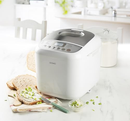 DOMO B3976 Broodbakmachine met 17 programma's, glutenvrij programma en timer, wit