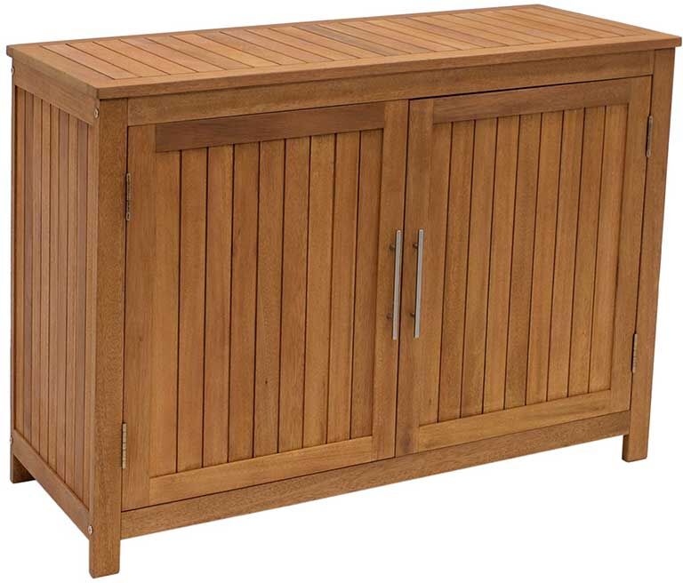 Pharao24.de Terrassen Kommode aus Eukalyptusholz 120 cm breit