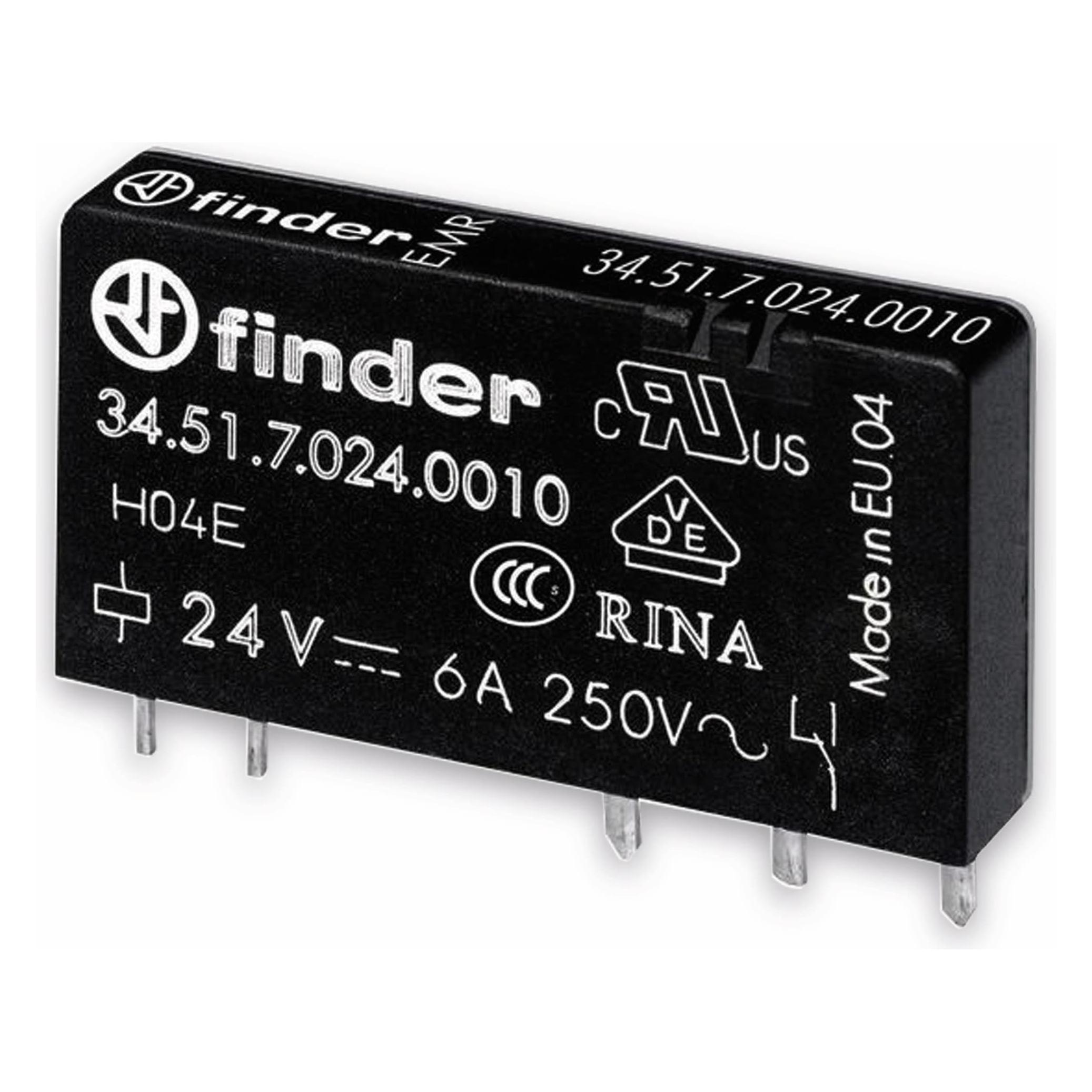 Finder Steck-/Printrelais 12VDC 6A Serie 34 (34.51.7.012.0010)