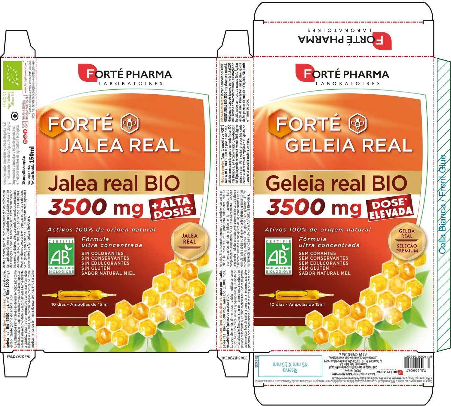 Forte Pharma Forté Pharma Forté Jalea Real Bio 3500mg 2x10ampollas