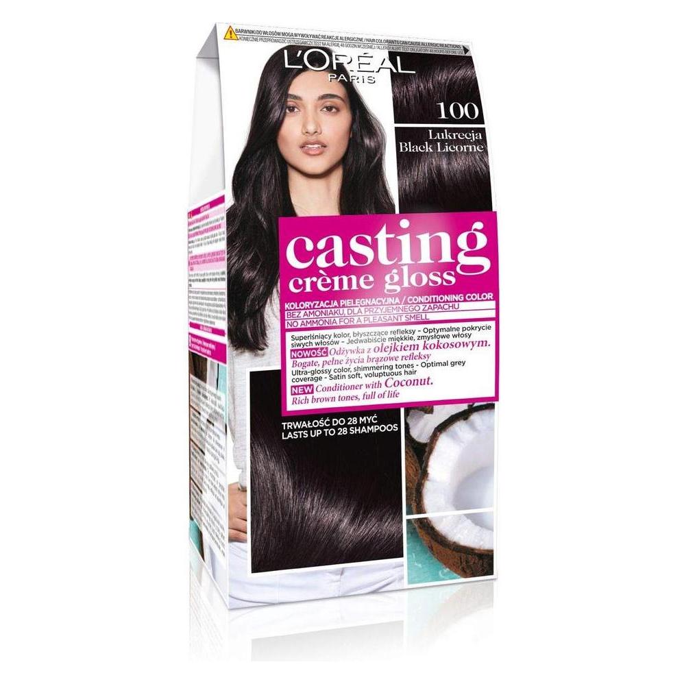 L'Oréal Paris Casting Creme Gloss Cremefarbe Nr. 100 Lakritze 1op. (Schwarz) (3600522151548)