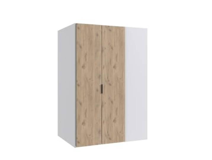 M Möbel-Direkt Deutschlands schnelle Möbel Kleiderschrank Norderney in Weiß und Viking Oak – begehbarer 90 cm mit Drehtüre