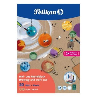 Pelikan Zeichen- und Bastelblock DIN A4, 120g/m², 20 Blatt Natur