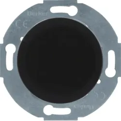 Hager Blindverschluss mit Zentralstück, Serie 1930 / Glas, IP20, schwarz glänzend