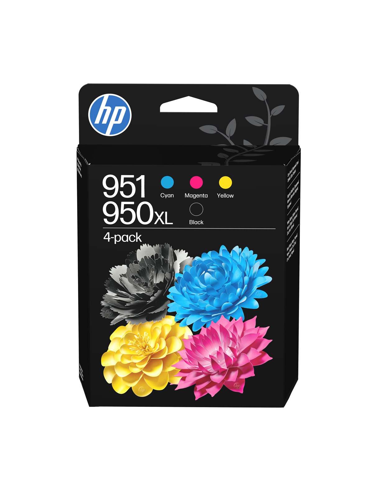 HP 950XL Black / 951 Cyan/Magenta/Yellow 4-Pack Original Ink Cartridges