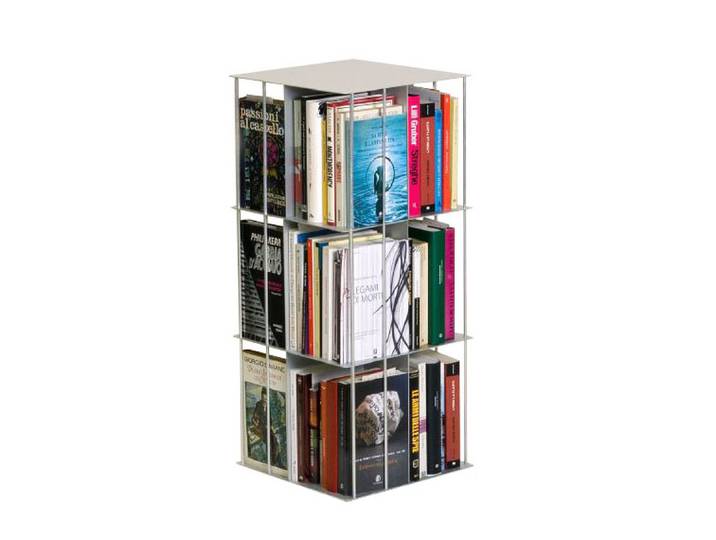 KRIPTONITE bibliothèque verticale KROSSING ROTANTE 33x33xH75 cm (Aluminium - Métal)