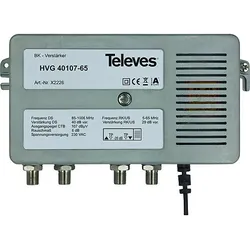 Televes BK-Verstärker Guß 40dB 5-1006MHz RK 28dB HVG40107-65