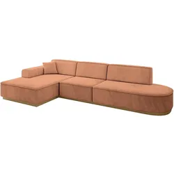 ECKSOFA Ottomane Links IREA-L2-v2 - 328x171x83 cm Koralle