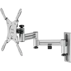 Goobay TV-Wandhalterung Caravan FULLMOTION M, Silber (Wand, 15 kg, 13" - 43"), TV Wandhalterung, Silber