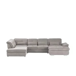 Wohnlandschaft mit Funktion  Perry ¦ grau ¦ Maße (cm): B: 374