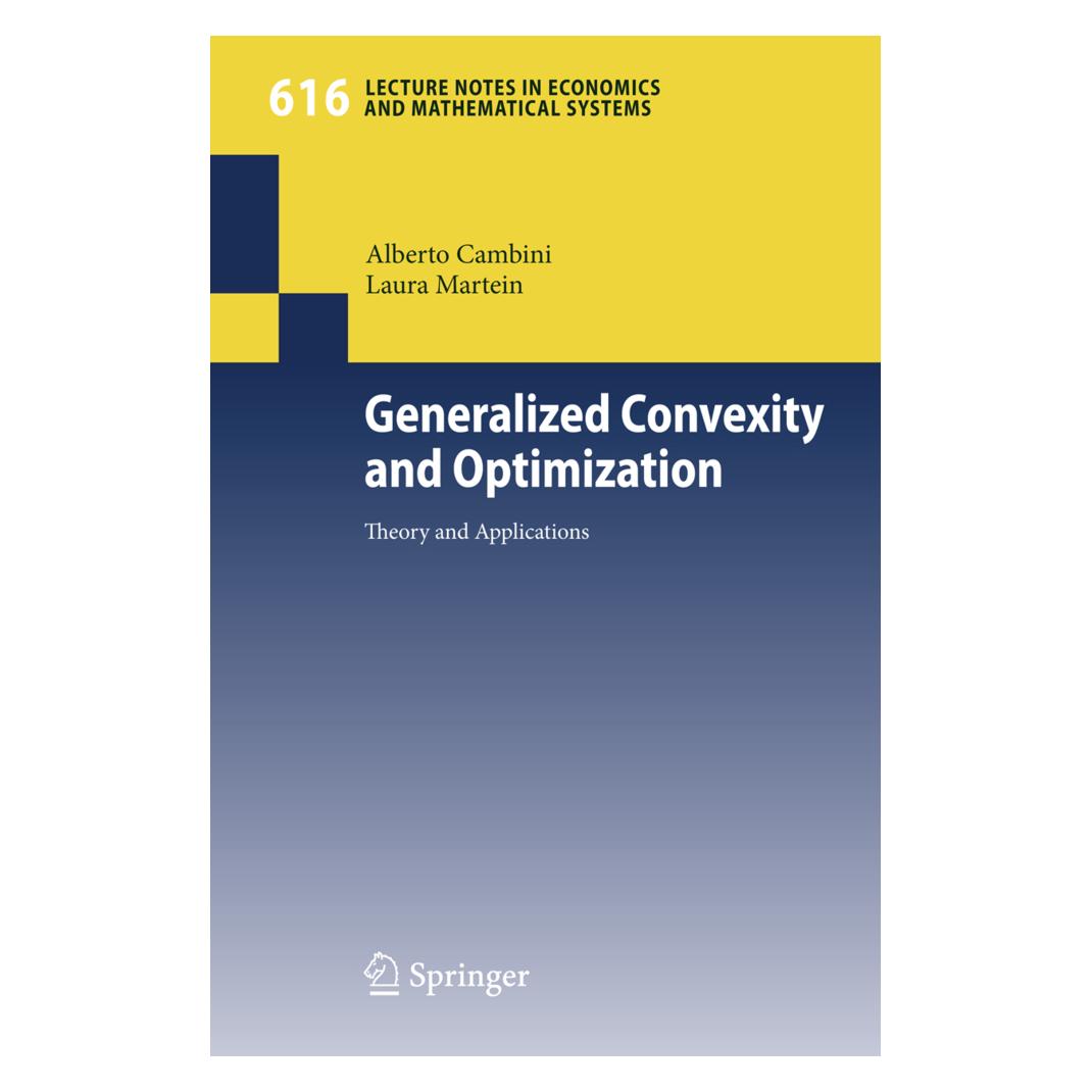 Springer Generalized Convexity and Optimization (Englisch, Softcover, Alberto Cambini, Laura Martein) (55512727)